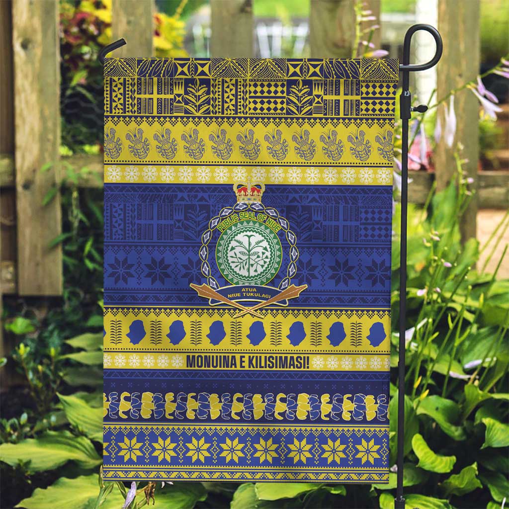 Niue Christmas Garden Flag Monuina e Kilisimasi Hiapo Motifs - Polynesian Pride