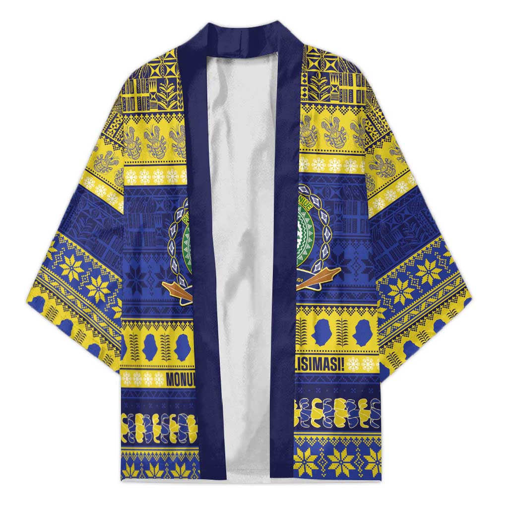 Niue Christmas Kimono Monuina e Kilisimasi Hiapo Motifs - Polynesian Pride