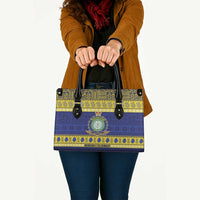 Niue Christmas Leather Bag Monuina e Kilisimasi Hiapo Motifs - Polynesian Pride