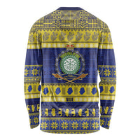 Niue Christmas Long Sleeve Shirt Monuina e Kilisimasi Hiapo Motifs - Polynesian Pride