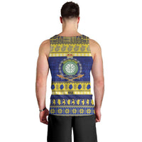 Niue Christmas Men Tank Top Monuina e Kilisimasi Hiapo Motifs LT14 - Polynesian Pride