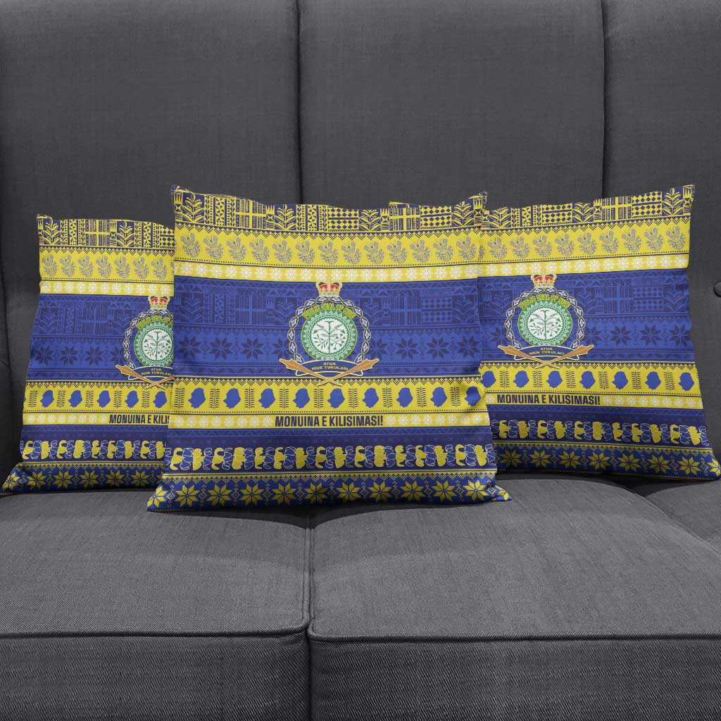 Niue Christmas Pillow Cover Monuina e Kilisimasi Hiapo Motifs LT14 - Polynesian Pride