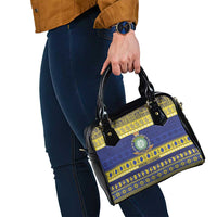 Niue Christmas Shoulder Handbag Monuina e Kilisimasi Hiapo Motifs - Polynesian Pride