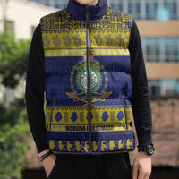 Niue Christmas Sleeveless Puffer Jacket Monuina e Kilisimasi Hiapo Motifs - Polynesian Pride