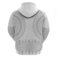 Niue White Sunday Hoodie Tapu Fanau Ia Puakenikeni Hiapo Pattern - Polynesian Pride