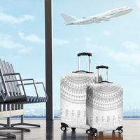 Niue White Sunday Luggage Cover Tapu Fanau Ia Puakenikeni Hiapo Pattern - Polynesian Pride