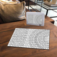 Niue White Sunday Puzzle Tapu Fanau Ia Puakenikeni Hiapo Pattern - Polynesian Pride