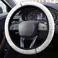 Niue White Sunday Steering Wheel Cover Tapu Fanau Ia Puakenikeni Hiapo Pattern - Polynesian Pride