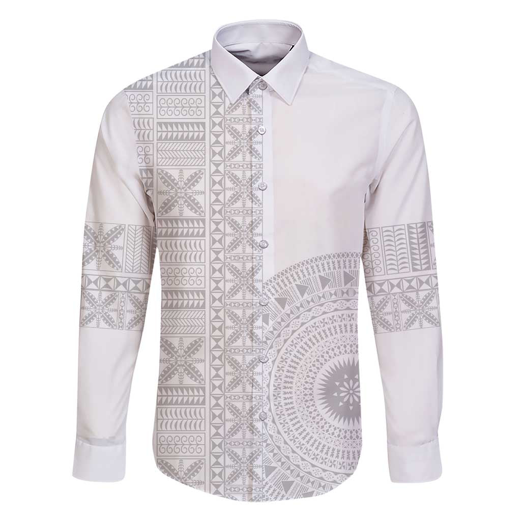 Niue White Sunday Family Matching Short Sleeve Bodycon Dress and Hawaiian Shirt Half Hiapo Pattern Vibes - Polynesian Pride
