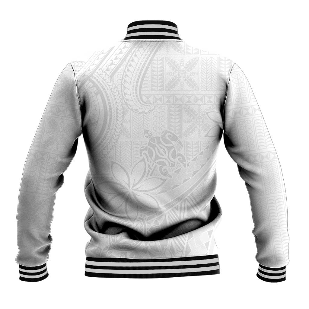 Tapu Fanau Ia Niue Baseball Jacket Happy White Sunday Unique Hiapo - Polynesian Pride