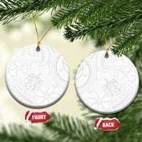 Tapu Fanau Ia Niue Ceramic Ornament Happy White Sunday Unique Hiapo - Polynesian Pride