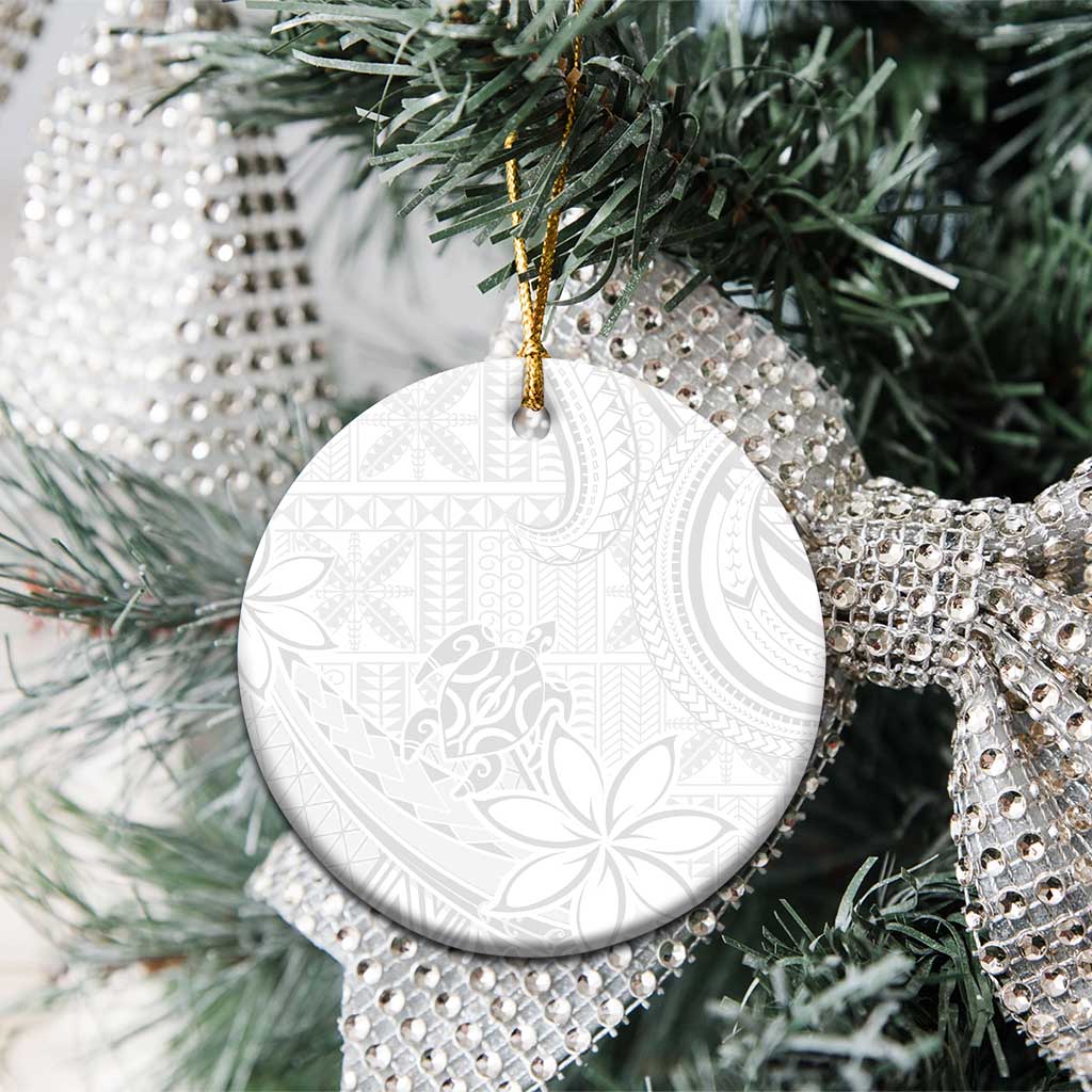 Tapu Fanau Ia Niue Ceramic Ornament Happy White Sunday Unique Hiapo - Polynesian Pride