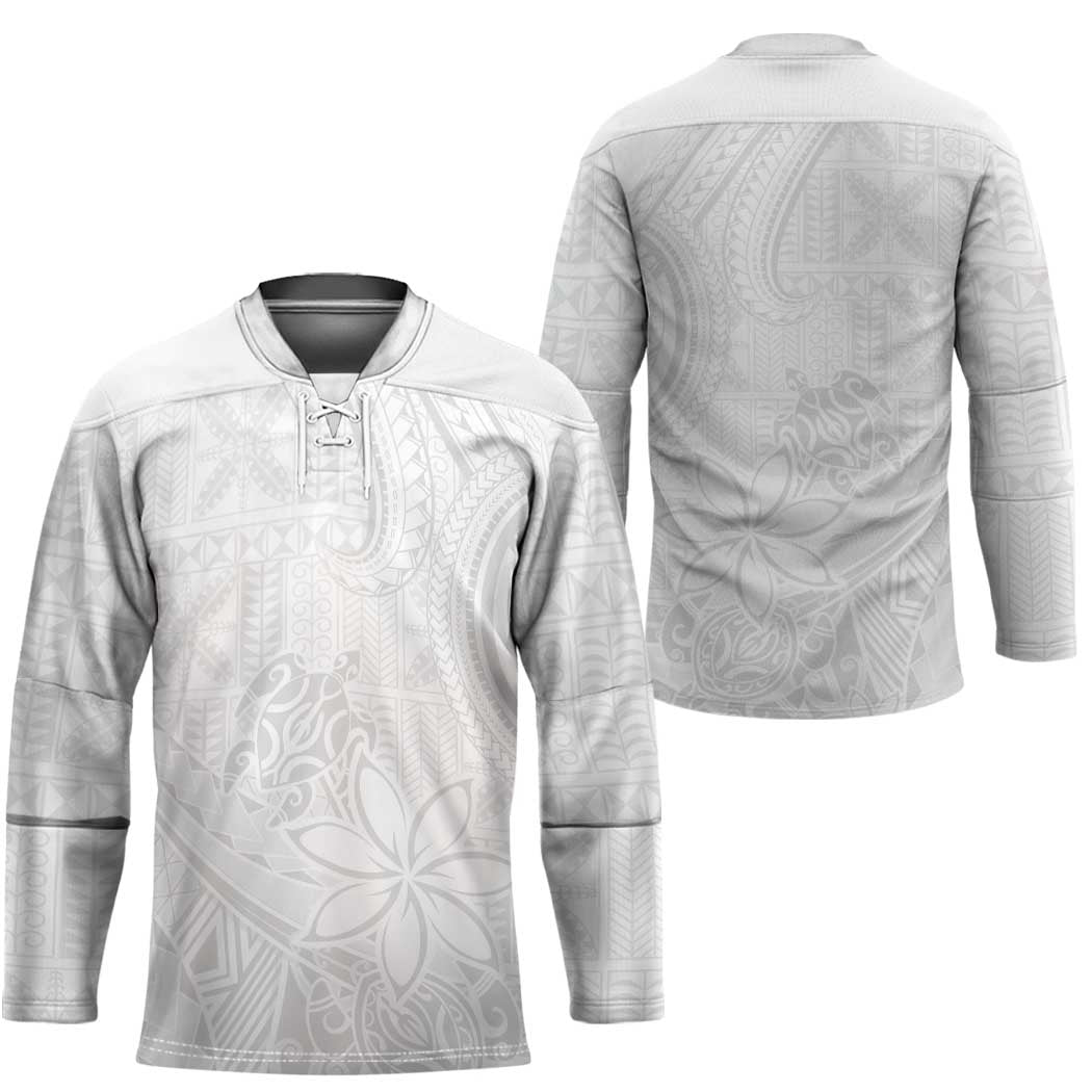 Tapu Fanau Ia Niue Hockey Jersey Happy White Sunday Unique Hiapo - Polynesian Pride