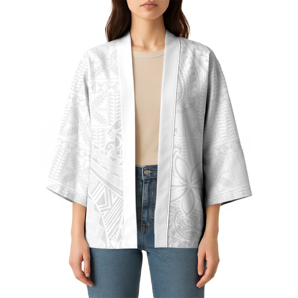 Tapu Fanau Ia Niue Kimono Happy White Sunday Unique Hiapo - Polynesian Pride