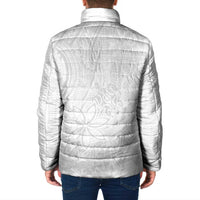 Tapu Fanau Ia Niue Padded Jacket Happy White Sunday Unique Hiapo - Polynesian Pride