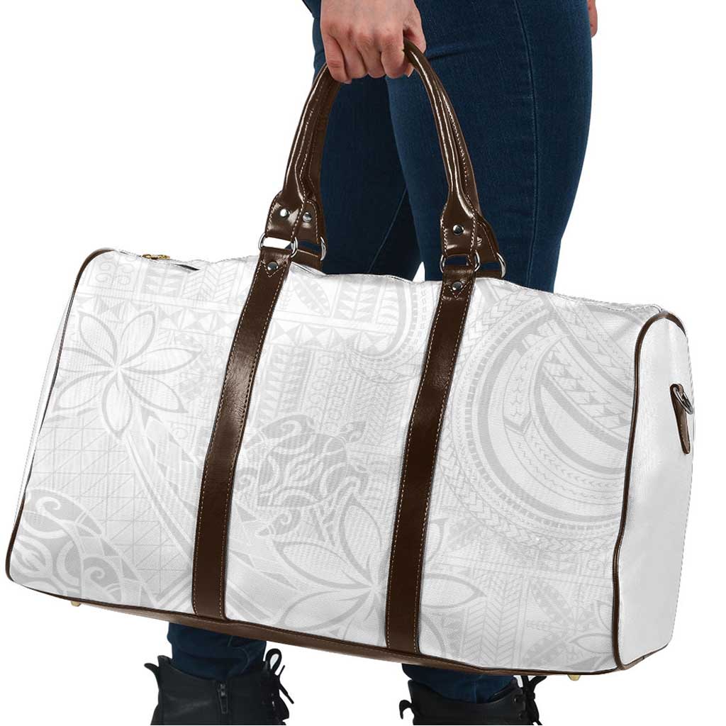 Tapu Fanau Ia Niue Travel Bag Happy White Sunday Unique Hiapo - Polynesian Pride