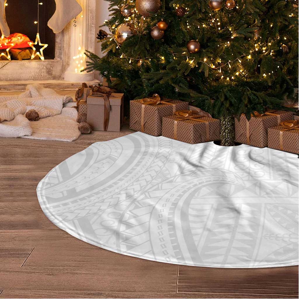 Tapu Fanau Ia Niue Tree Skirt Happy White Sunday Unique Hiapo - Polynesian Pride