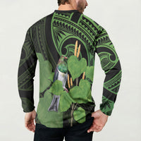 Kawakawa Rongoa Maori Kereru New Zealand Button Sweatshirt LT14 - Polynesian Pride
