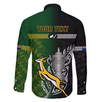 Personalised New Zealand and South Africa Rugby Family Matching Tank Maxi Dress and Hawaiian Shirt 2023 World Cup Final All Black Springboks Together LT14 - Polynesian Pride