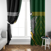 New Zealand and South Africa Rugby Window Curtain 2023 World Cup Final All Black Springboks Together LT14 - Polynesian Pride