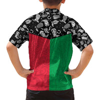 Vanuatu Cowboy Family Matching Off Shoulder Maxi Dress and Hawaiian Shirt Cowboy Symbols Split Stylized - Polynesian Pride