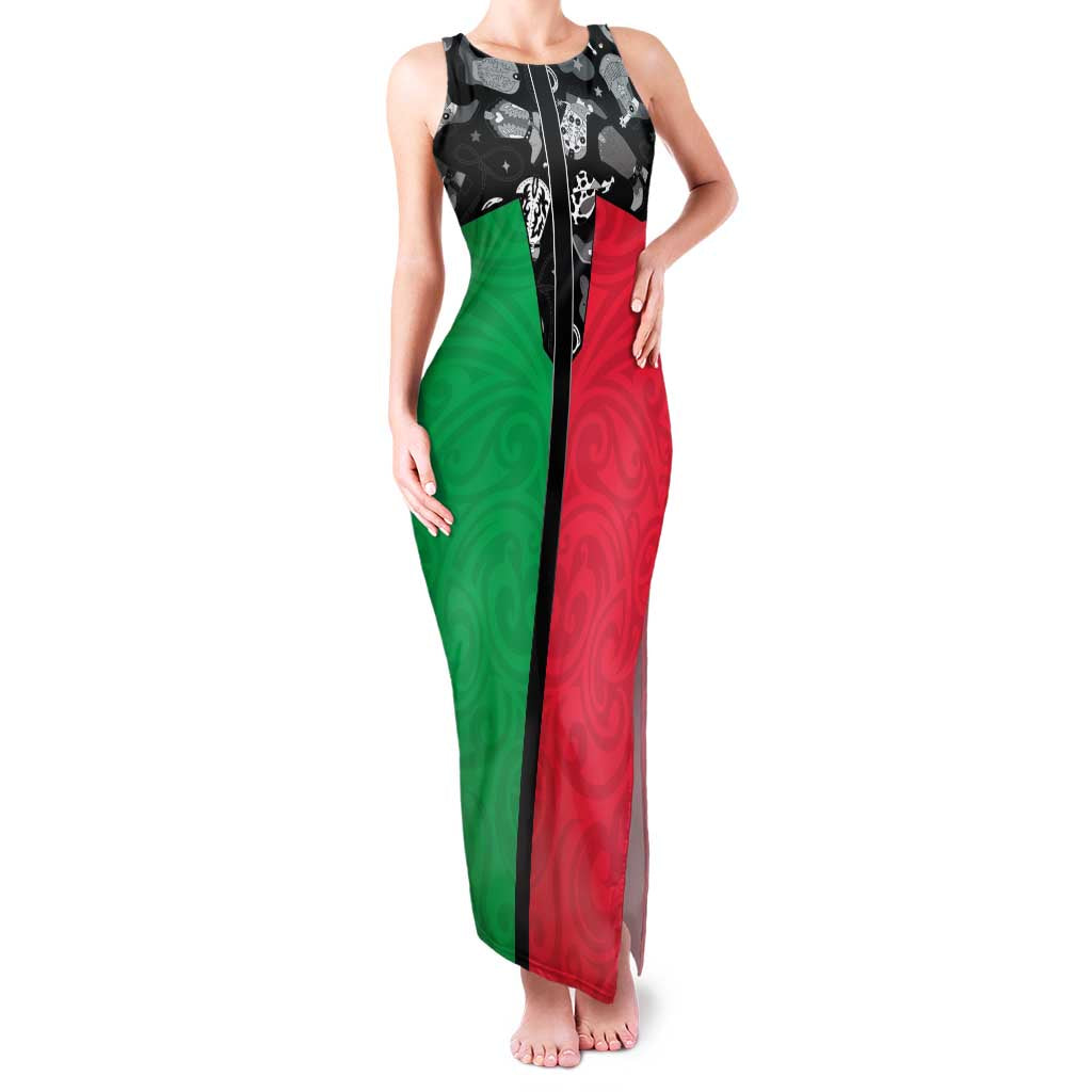 Vanuatu Cowboy Family Matching Tank Maxi Dress and Hawaiian Shirt Cowboy Symbols Split Stylized - Polynesian Pride