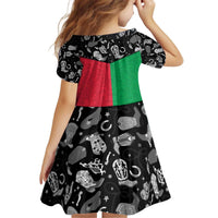 Vanuatu Cowboy Kid Short Sleeve Dress Cowboy Symbols Split Stylized - Polynesian Pride