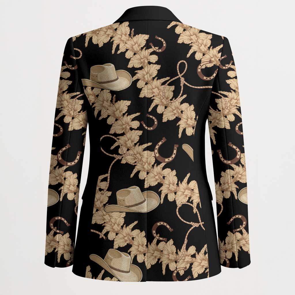 Vanuatu Cowboy Blazer Seamless Straw Hats Hibiscus - Polynesian Pride