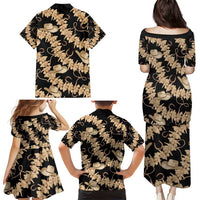 Vanuatu Cowboy Family Matching Puletasi and Hawaiian Shirt Seamless Straw Hats Hibiscus - Polynesian Pride