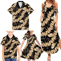 Vanuatu Cowboy Family Matching Summer Maxi Dress and Hawaiian Shirt Seamless Straw Hats Hibiscus LT14 - Polynesian Pride