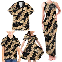 Vanuatu Cowboy Family Matching Tank Maxi Dress and Hawaiian Shirt Seamless Straw Hats Hibiscus LT14 - Polynesian Pride