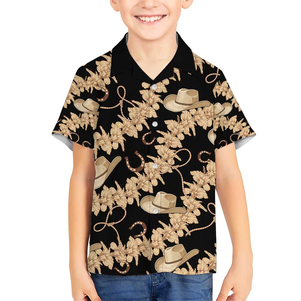 Vanuatu Cowboy Hawaiian Shirt Seamless Straw Hats Hibiscus - Polynesian Pride
