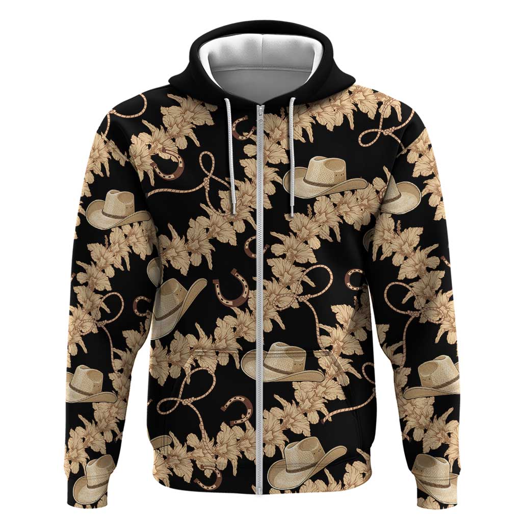 Vanuatu Cowboy Hoodie Seamless Straw Hats Hibiscus - Polynesian Pride