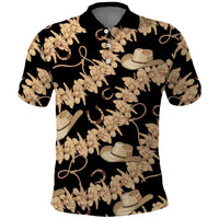 Vanuatu Cowboy Polo Shirt Seamless Straw Hats Hibiscus - Polynesian Pride