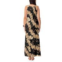 Vanuatu Cowboy Tank Maxi Dress Seamless Straw Hats Hibiscus - Polynesian Pride