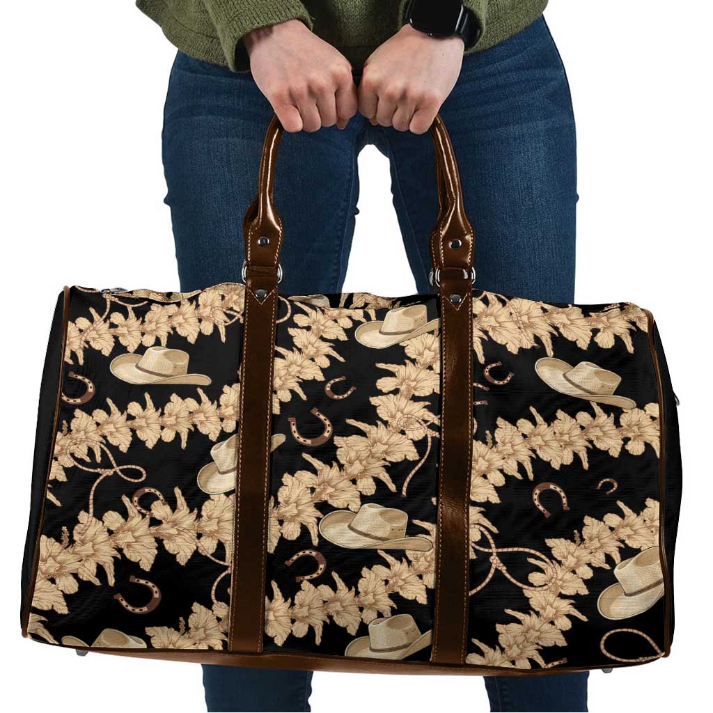 Vanuatu Cowboy Travel Bag Seamless Straw Hats Hibiscus - Polynesian Pride
