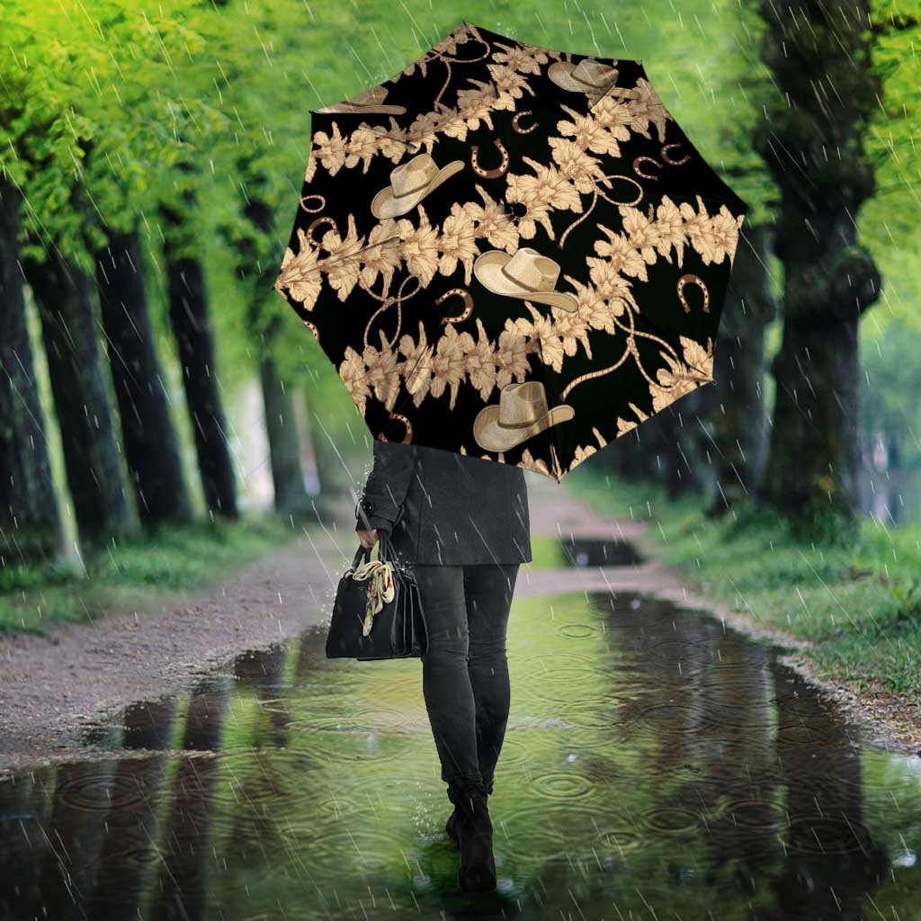 Vanuatu Cowboy Umbrella Seamless Straw Hats Hibiscus - Polynesian Pride
