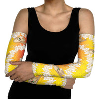 Vanuatu Cowboy Arm Sleeves Straw Hats Hibiscus With Sand Drawing - Polynesian Pride