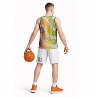 Vanuatu Cowboy Basketball Jersey Straw Hats Hibiscus With Sand Drawing - Polynesian Pride