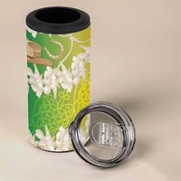Vanuatu Cowboy 4 in 1 Can Cooler Tumbler Straw Hats Hibiscus With Sand Drawing LT14 - Polynesian Pride