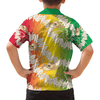 Vanuatu Cowboy Family Matching Off The Shoulder Long Sleeve Dress and Hawaiian Shirt Straw Hats Hibiscus With Sand Drawing LT14 - Polynesian Pride