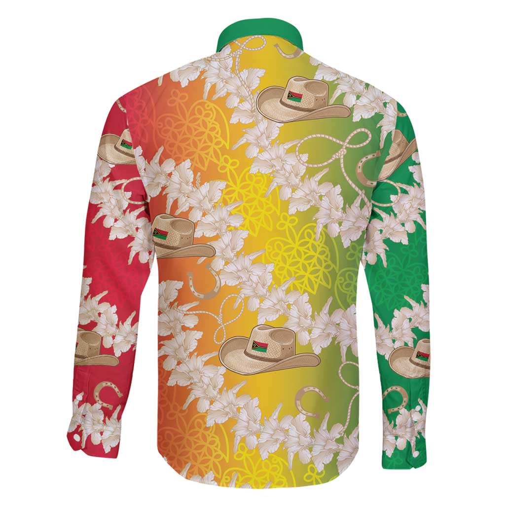 Vanuatu Cowboy Family Matching Off Shoulder Maxi Dress and Hawaiian Shirt Straw Hats Hibiscus With Sand Drawing LT14 - Polynesian Pride