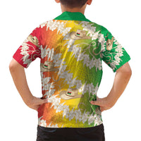 Vanuatu Cowboy Family Matching Off Shoulder Short Dress and Hawaiian Shirt Straw Hats Hibiscus With Sand Drawing LT14 - Polynesian Pride