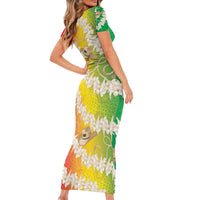 Vanuatu Cowboy Family Matching Short Sleeve Bodycon Dress and Hawaiian Shirt Straw Hats Hibiscus With Sand Drawing LT14 - Polynesian Pride