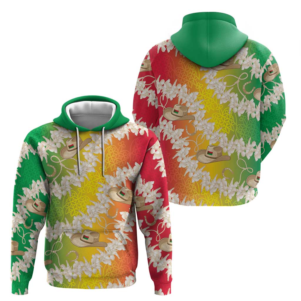 Vanuatu Cowboy Hoodie Straw Hats Hibiscus With Sand Drawing - Polynesian Pride
