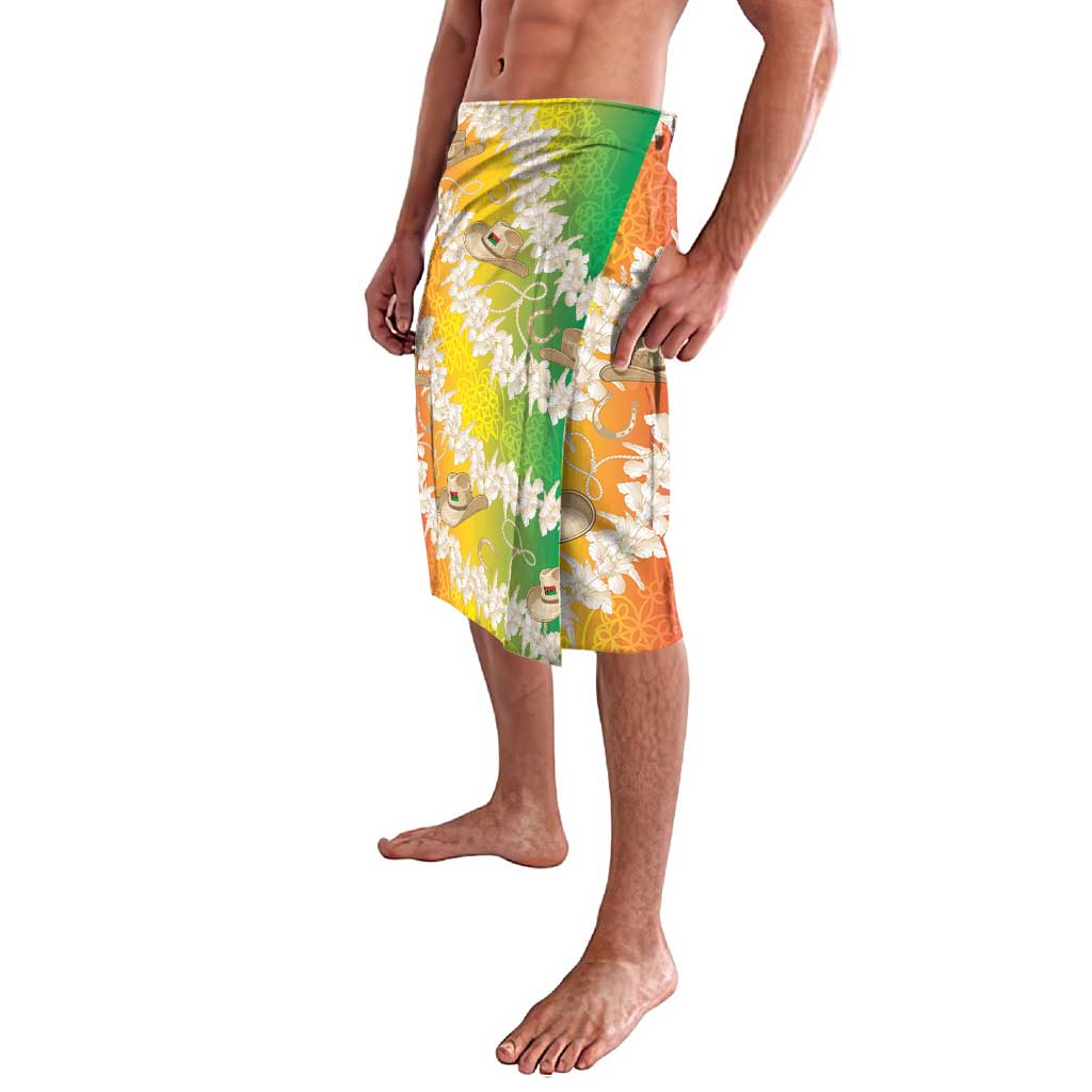 Vanuatu Cowboy Lavalava Straw Hats Hibiscus With Sand Drawing - Polynesian Pride