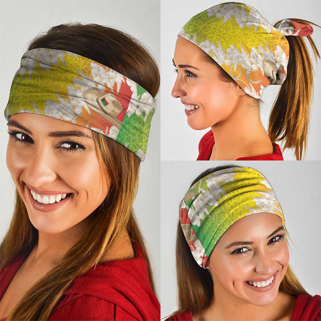 Vanuatu Cowboy Neck Gaiter Straw Hats Hibiscus With Sand Drawing - Polynesian Pride