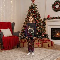 Vanuatu Boar Cowboy Christmas Pajama Set Tusk Gradient Polynesian Pattern - Polynesian Pride