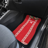 Mate Ma'a Tonga Rugby Custom Car Mats Tongan Kahoa Lei Ngatu Pattern Red LT14 - Polynesian Pride