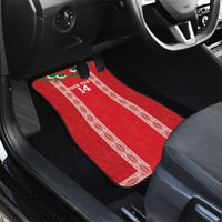 Mate Ma'a Tonga Rugby Custom Car Mats Tongan Kahoa Lei Ngatu Pattern Red LT14 - Polynesian Pride